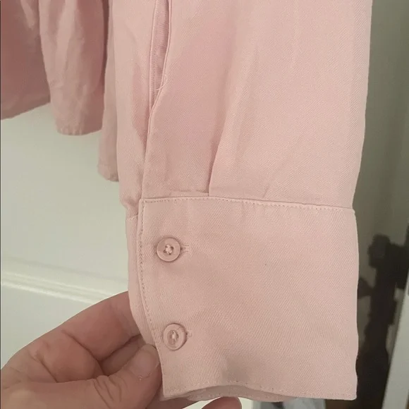 Cloth & Stone Blush/Light pink Ruffle Top with Open Back - Picture 6 of 7